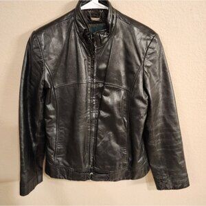 Women's Danier Genuine Black Leather Jacket - SZ 6-8